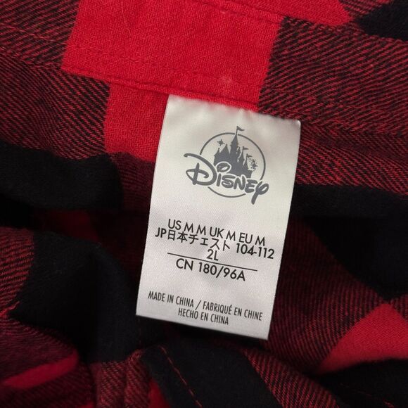 Frontierland Goofy Shirt Men Medium Checkered Flannel Top Disney Park Merch Xmas - Picture 3 of 10